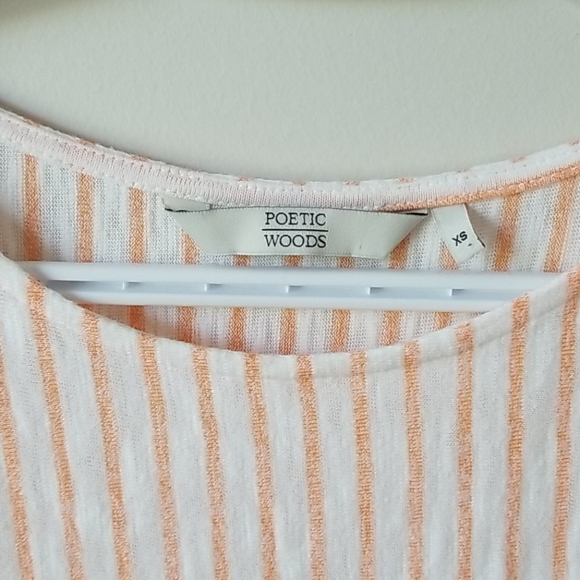 Anthropologie striped crop t-shirt top tee - Picture 2 of 3